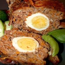 Мясная запеканка с яйцом